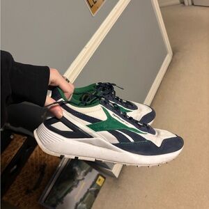 Reebok Men's Navy and Green Sneakers